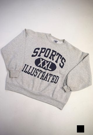 Vintage 90s Jerzees Gray Sports Illustrated Sweatshirt