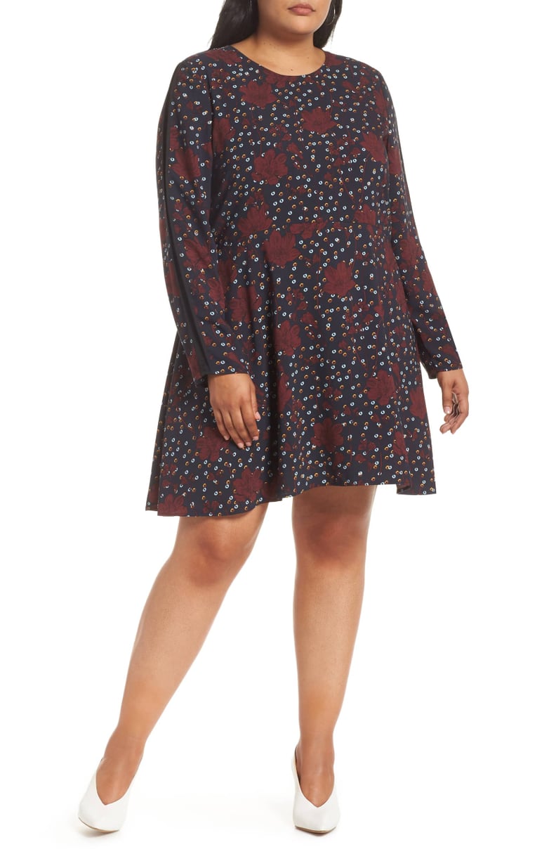 Halogen Sleeve Inset Floral Dress