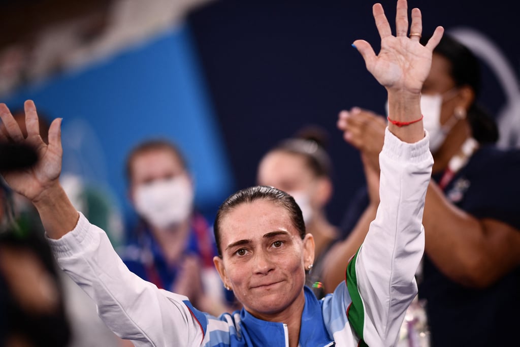 Photos: Oksana Chusovitina's Emotional Last Olympic Vault