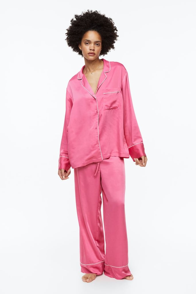 Pretty Pajamas: H&M Satin Pajama Shirt and Pants