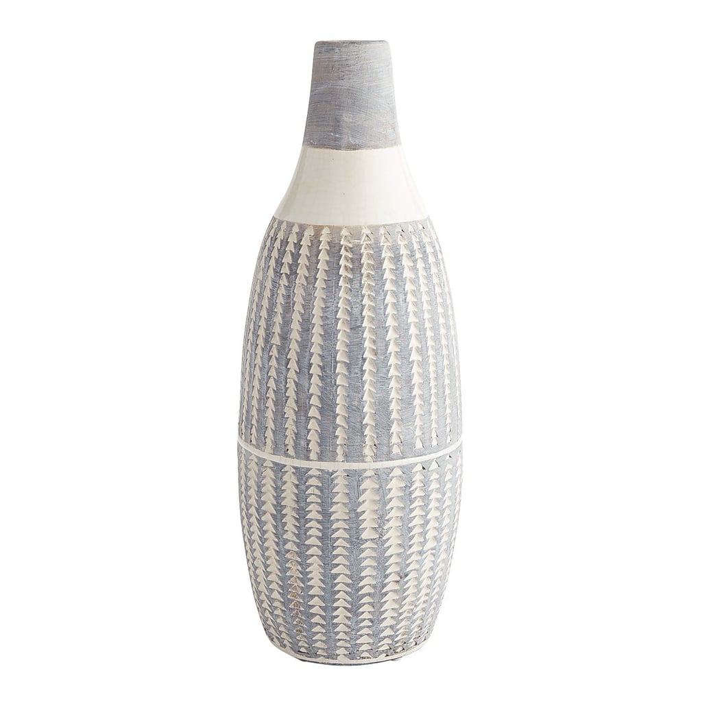 Striped Gray Vase