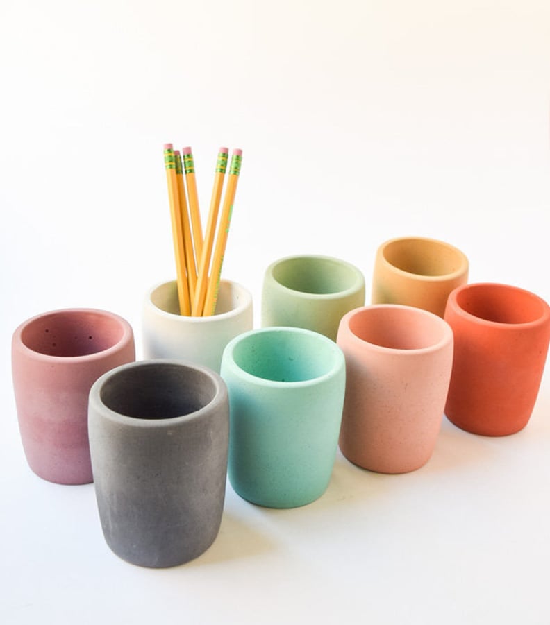 A Colorful Cup: Concrete Pencil Cup