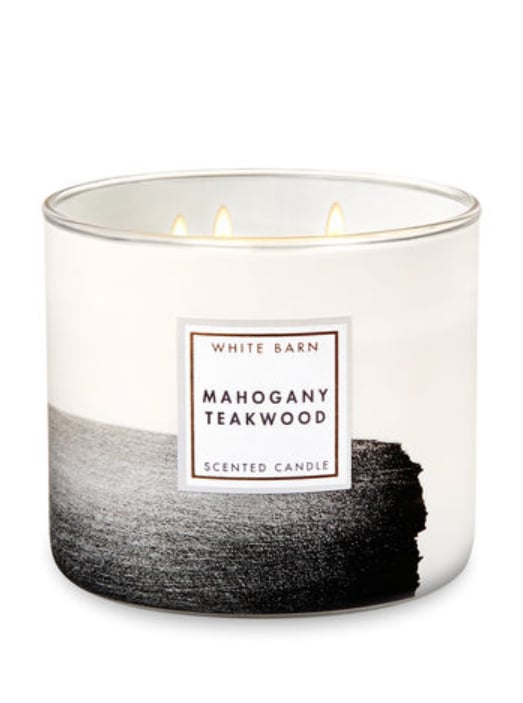 Mahogany Teakwood Three-Wick Candle