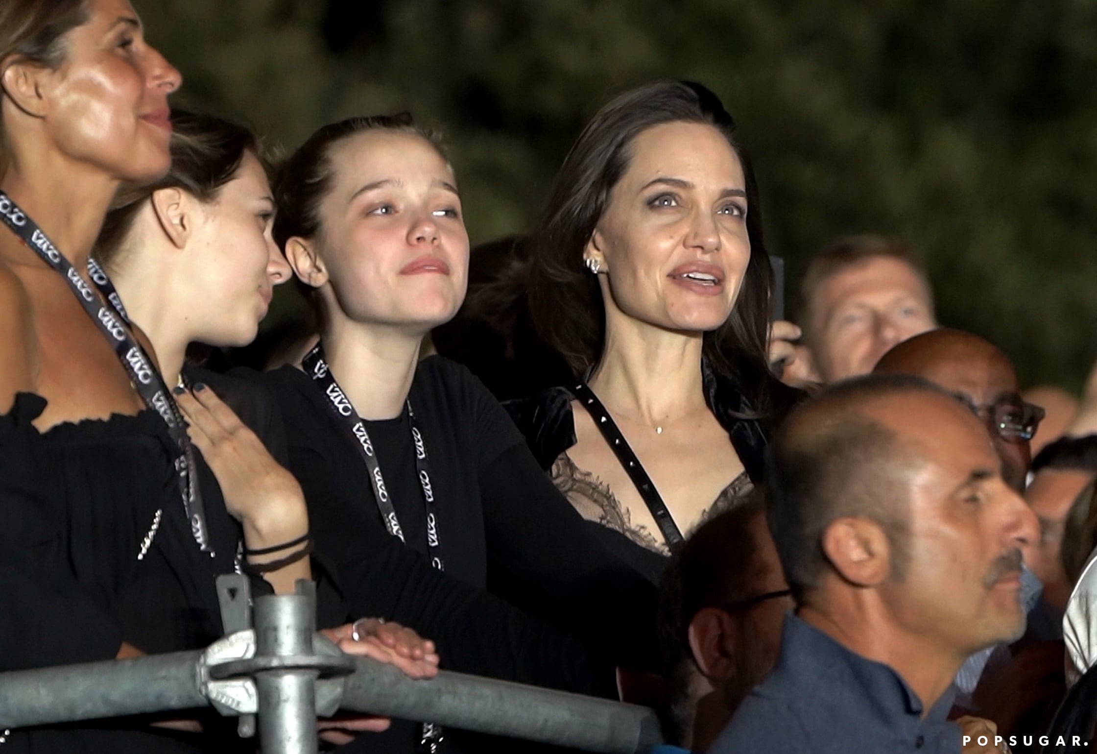 Angelina Jolie and Daughter Shiloh Rock Out at Concert in Rome