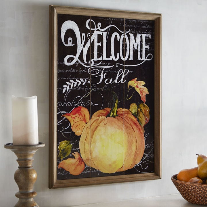 Fall Decor From Pier 1 Imports POPSUGAR Home   Pier 1 Imports Welcome Fall Wall Decor 