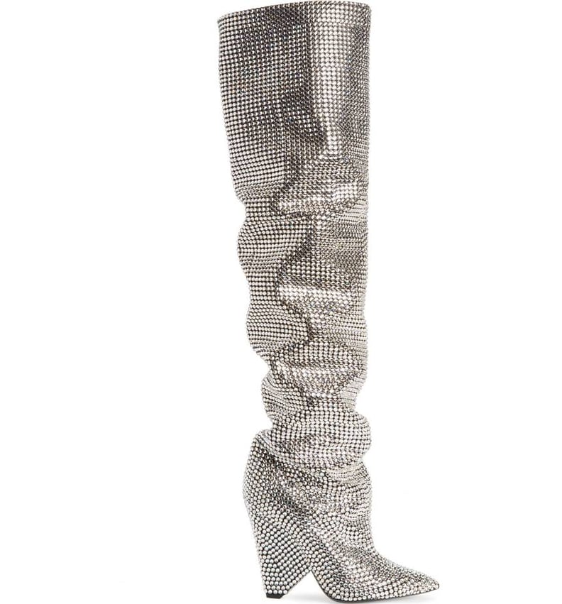 Saint Laurent Women's Niki Crystal Embellished Boot