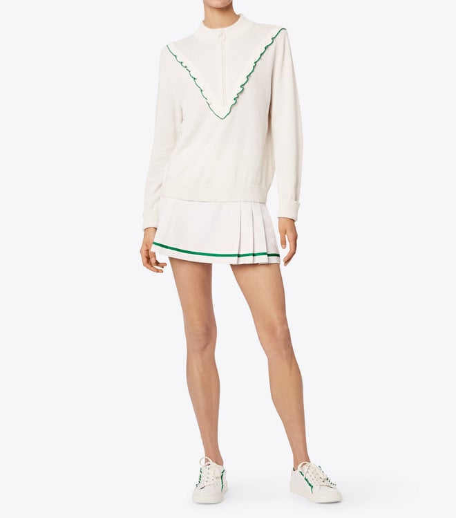 Tory Burch Tech Twill Pleated Tennis Skirt