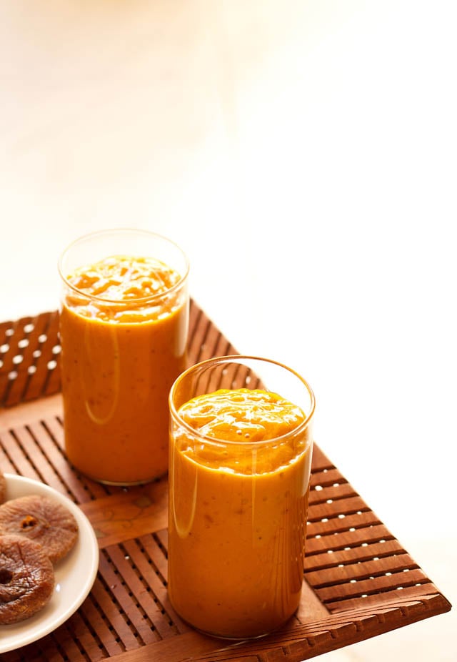 MangoBananaFig Smoothie Summer Seasonal Fruit Smoothies POPSUGAR