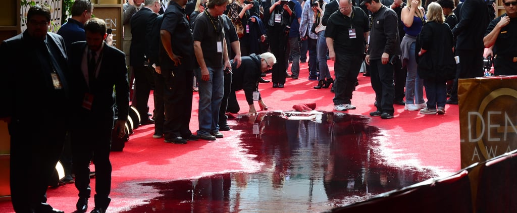 Sewage on Golden Globes Red Carpet