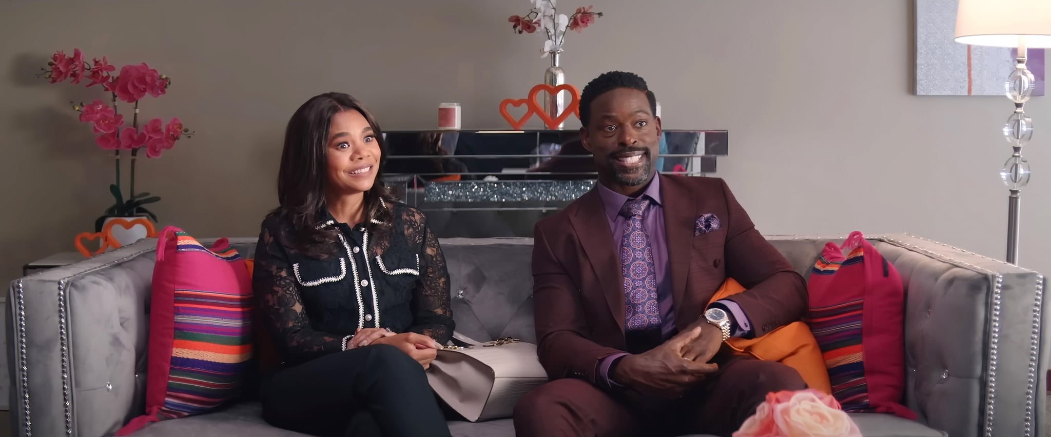 HONK FOR JESUS. SAVE YOUR SOUL., from left: Regina Hall, Sterling K. Brown, 2022.  Focus Features /Courtesy Everett Collection