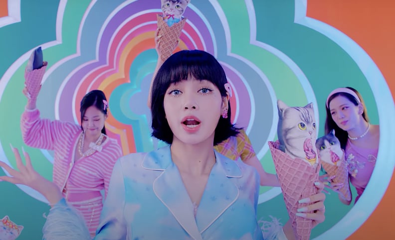 Bejeweled Eye Makeup in the "Ice Cream" Music Video