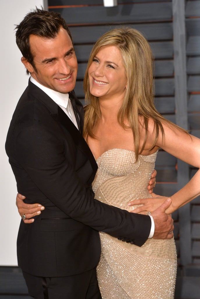 Jennifer Aniston and Justin Theroux at the Oscars 2015