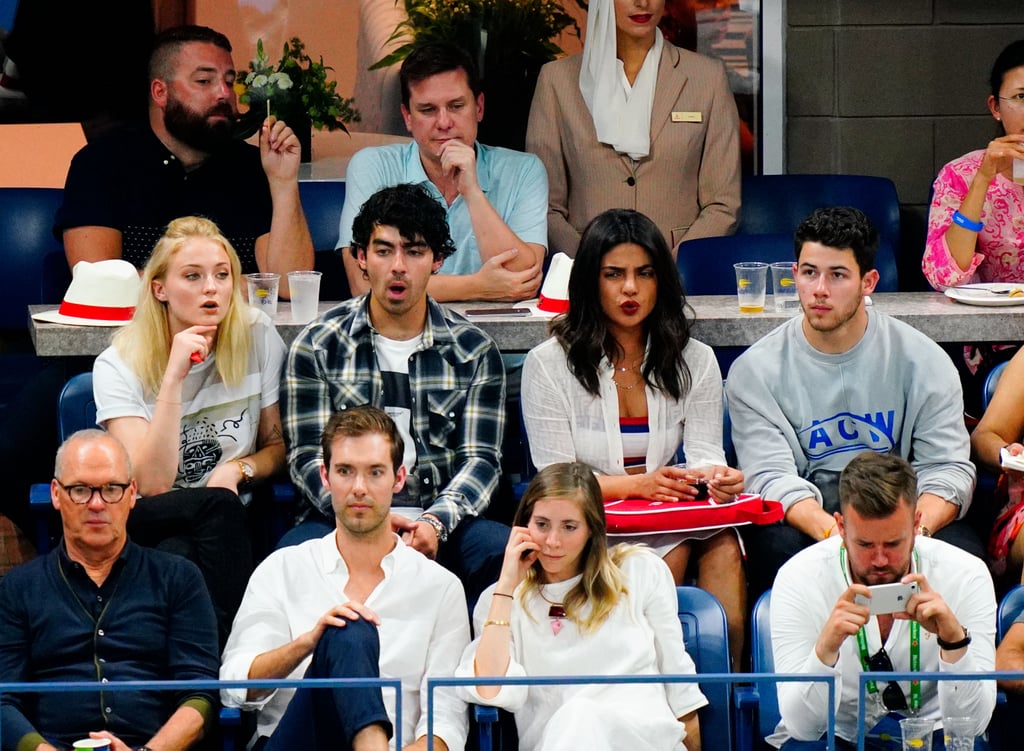 Priyanka Chopra White Dress With Nick Jonas at US Open