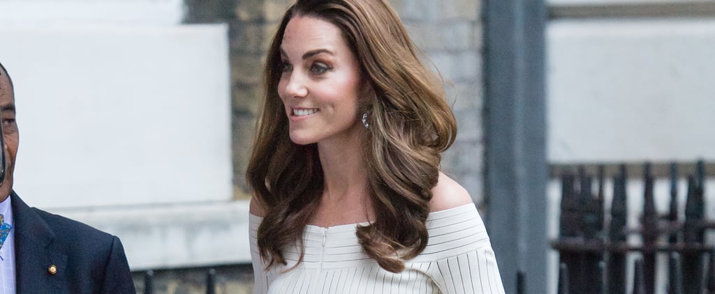Kate Middleton in White Off-the-Shoulder Dress June 2019