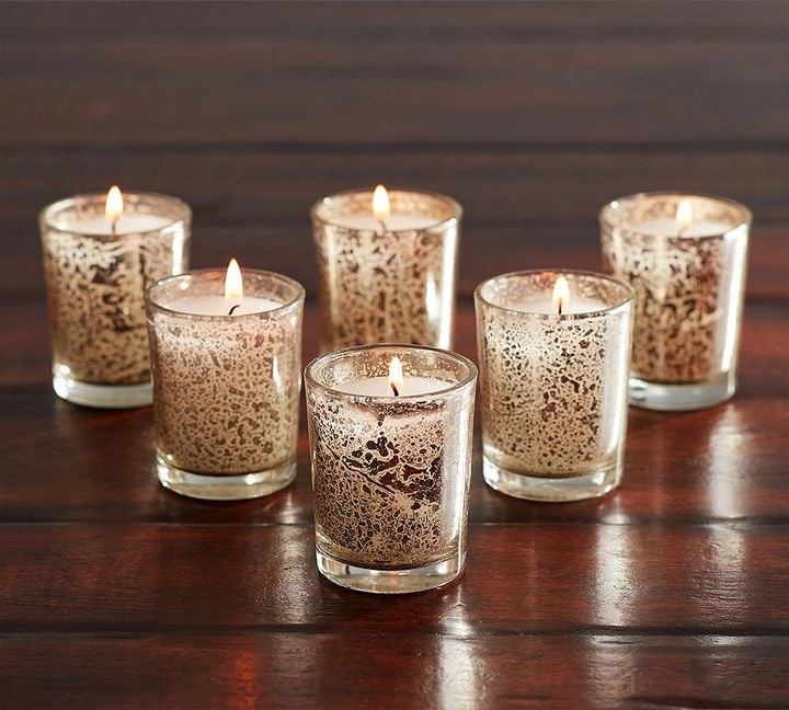 Mercury Glass Votive Candle ($25)