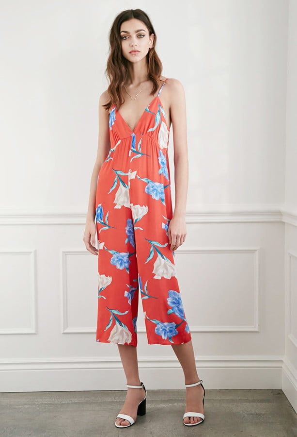 Forever 21 Floral Wide Leg Cami Jumpsuit 25 Beach Cover