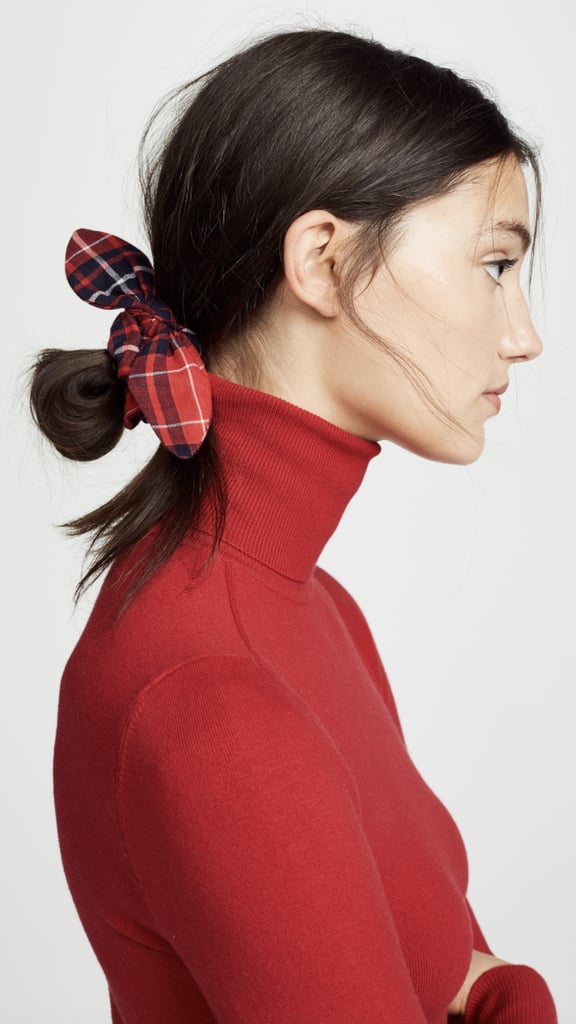 A Hair Accessory: Namjosh Red Plaid Scrunchie