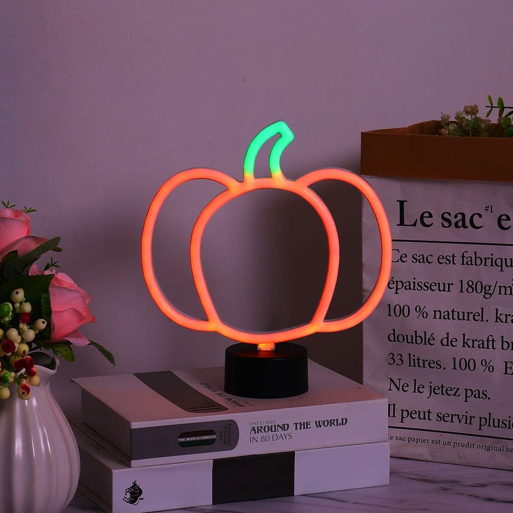 AMZNian Pumpkin-Shaped Halloween Decoration LED Neon Sign Light