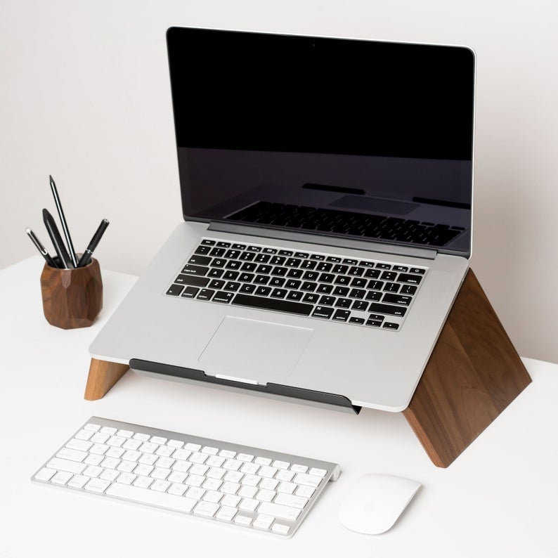 Ergonomic Wood Laptop Stand