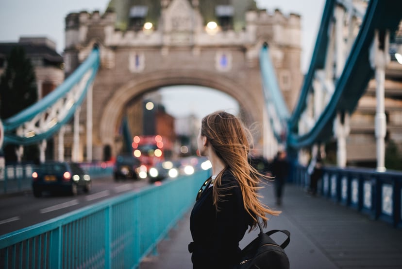 tourist woman in London