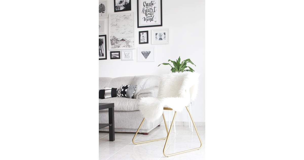 Faux Fur & Gold Chair Ikea Hacks For Fall POPSUGAR Home Photo 7