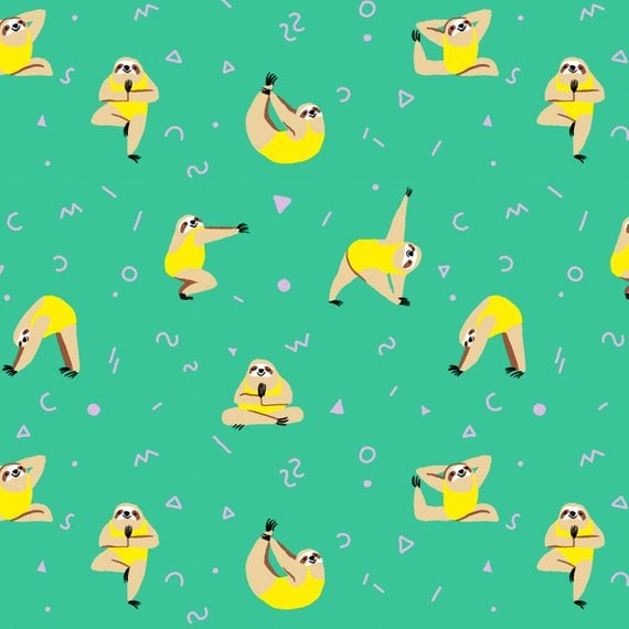 Yoga Sloths Gift Wrapping Paper