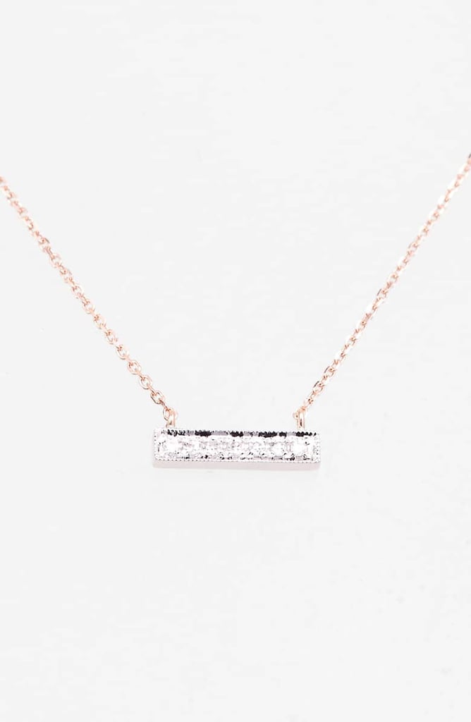 Dana Rebecca Designs Sylvie Rose Diamond Bar Pendant Necklace