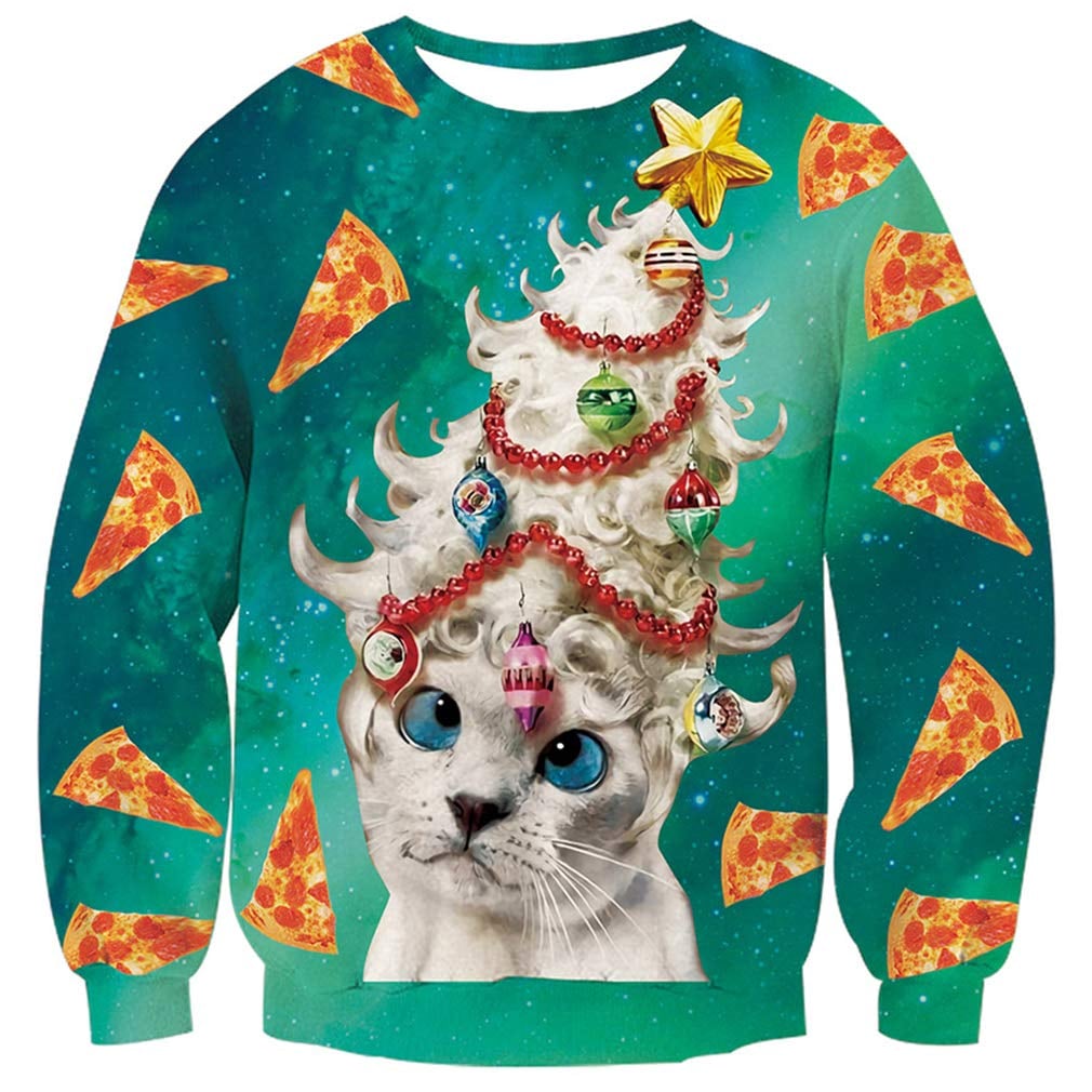 Christmas cat sweatshirt outlet