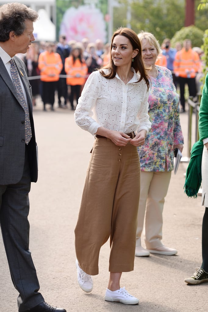 Kate Middleton Wears Wide-Leg Pants at Chelsea Flower Show