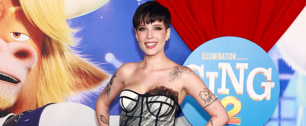 Halsey Wears a Bustier Minidress With Flying Drapery, Serving Us Gothic Romance on a Silver Platter