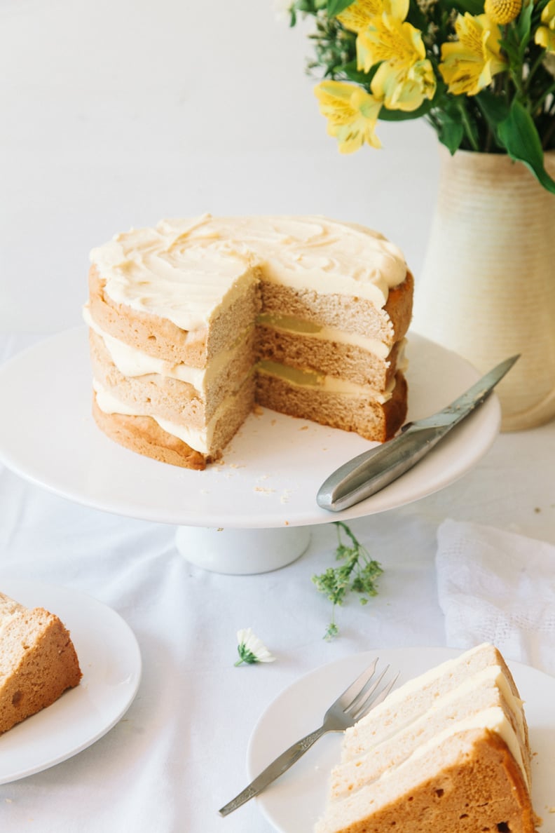 Elderflower Cake With Lemon Curd and White Chocolate Frosting