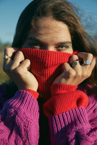 Urban Outfitters Tia Ribbed Turtleneck Sweater