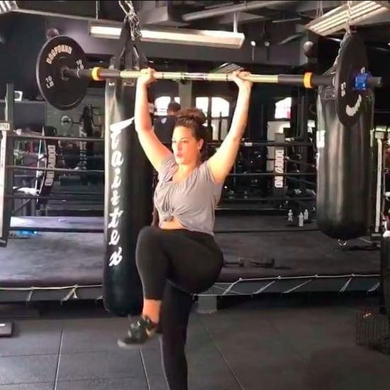 Эшли Грэм в спортзале