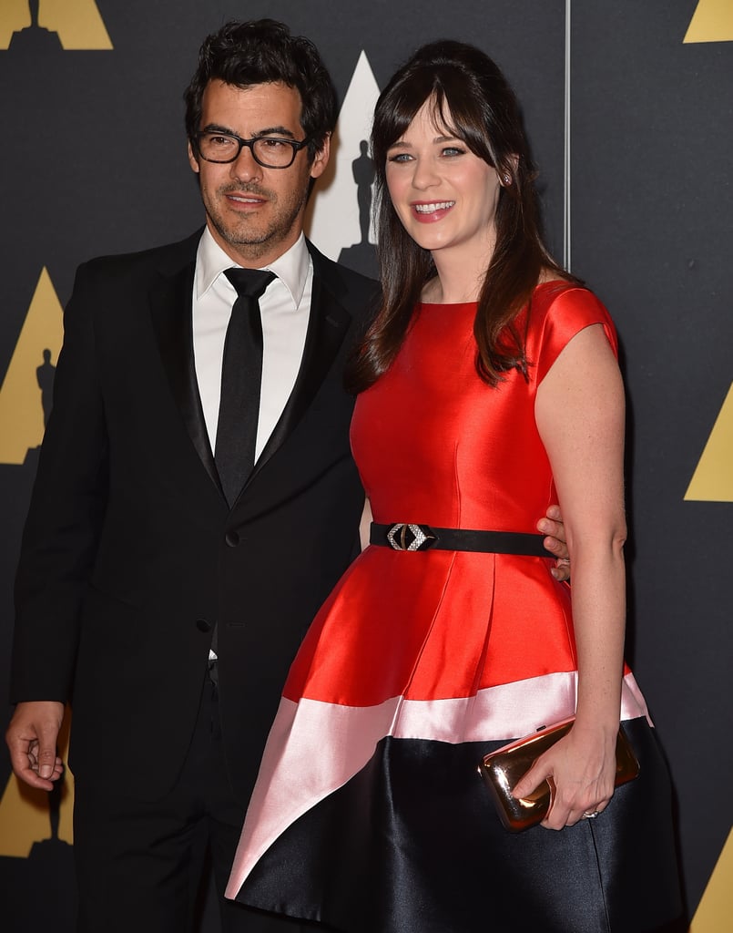 Pictured: Zooey Deschanel and Jacob Pechenik