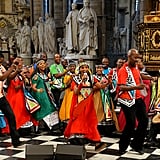 The Soweto Gospel Choir performed during the service.