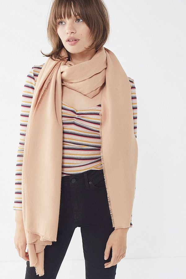 Brushed Woven Blanket Scarf