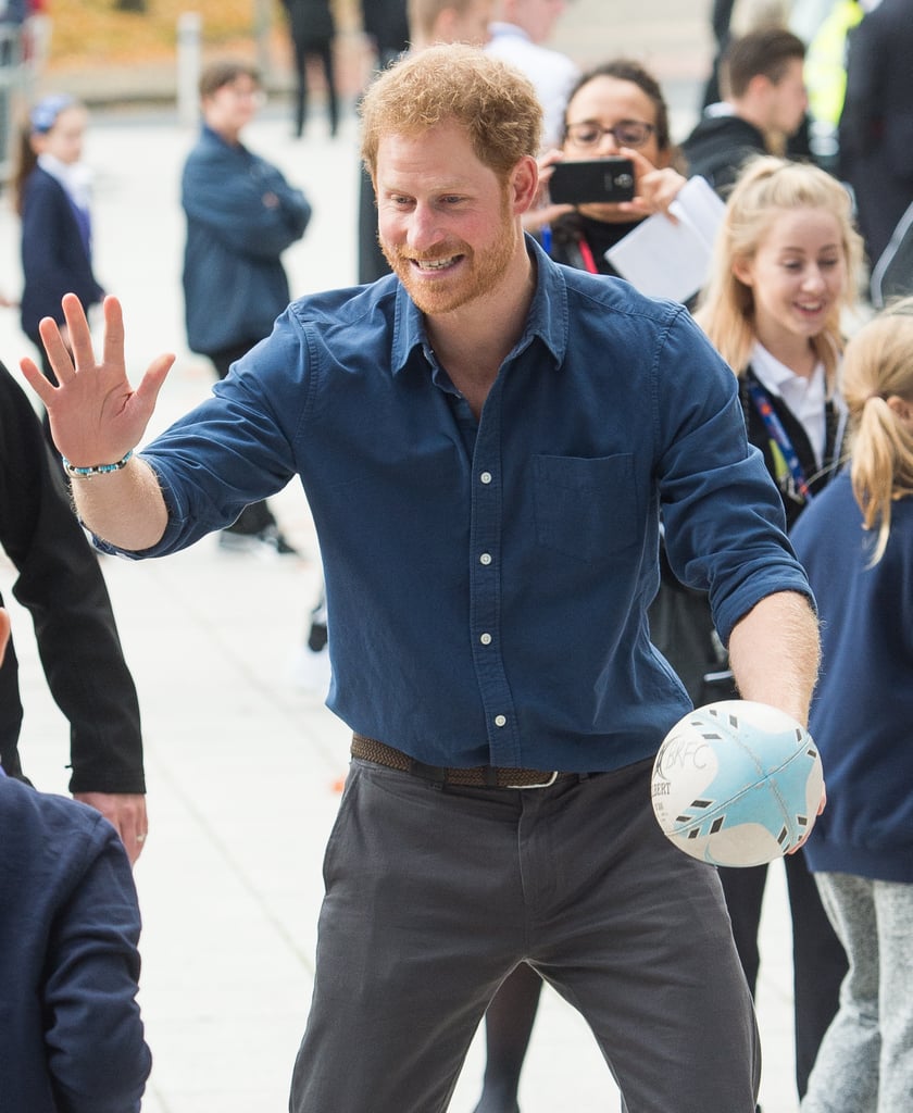 Prince Harry at Russell Youth Centre in Nottingham 2016
