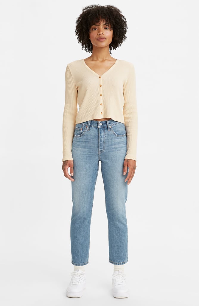 Levi's 501® High Waist Crop Straight Leg Jeans