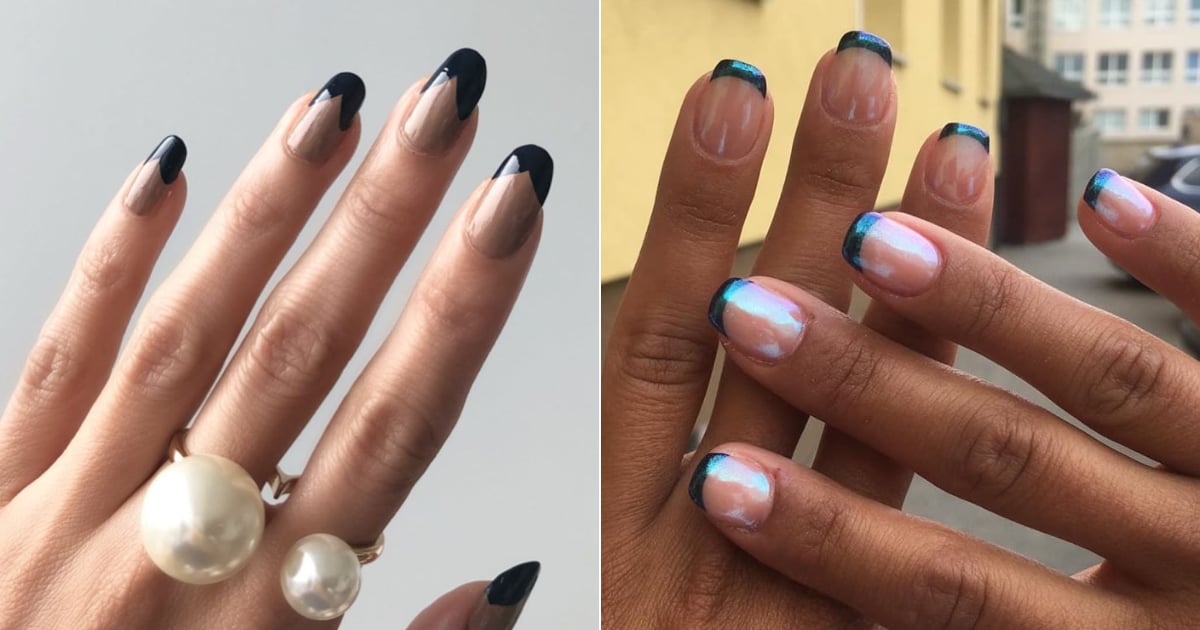 French Moon Nail Art Is The New French Manicure Popsugar Beauty