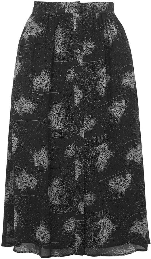 Topshop archive Space-dye flower midi skirt ($75)