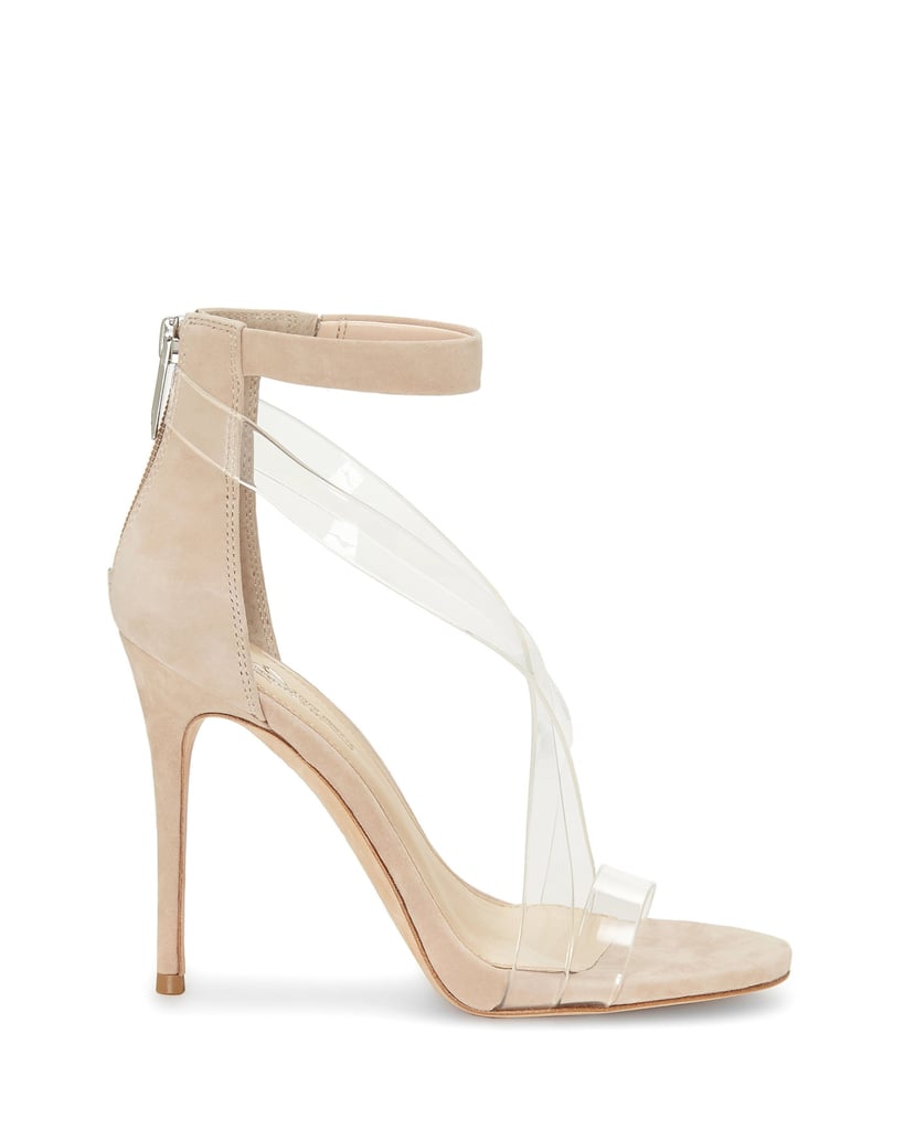 vince camuto clear strap heels