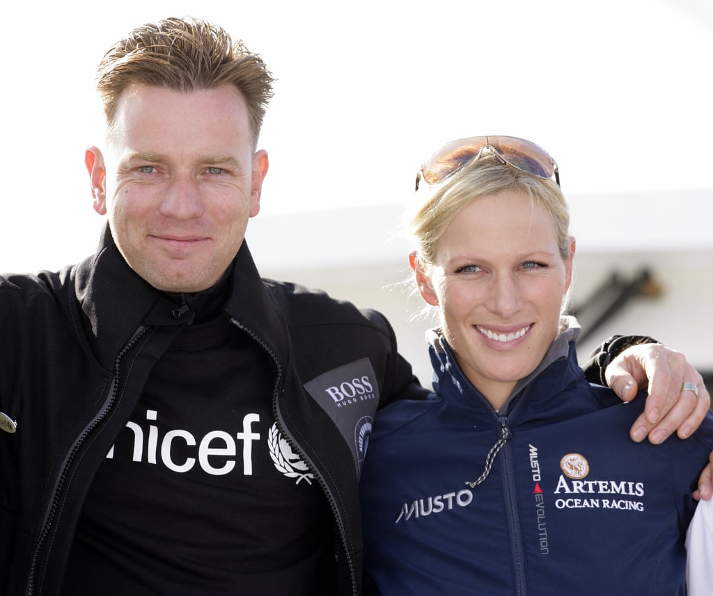 Zara and actor Ewan McGregor posed for photographs during a yacht race in August 2011.