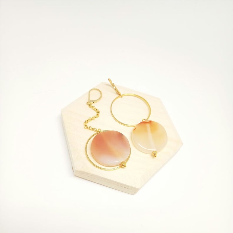 Asymmetrical Agate Earrings