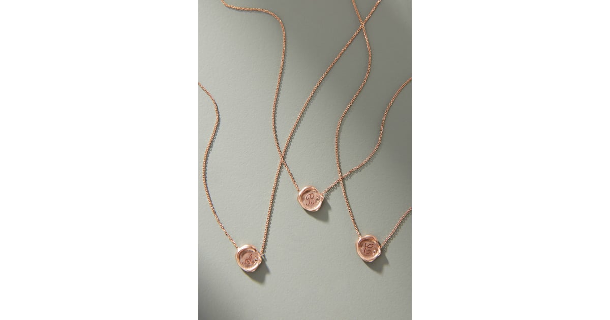 Sirciam 14K Rose Gold Monogram Necklace Best Personalized Gifts From