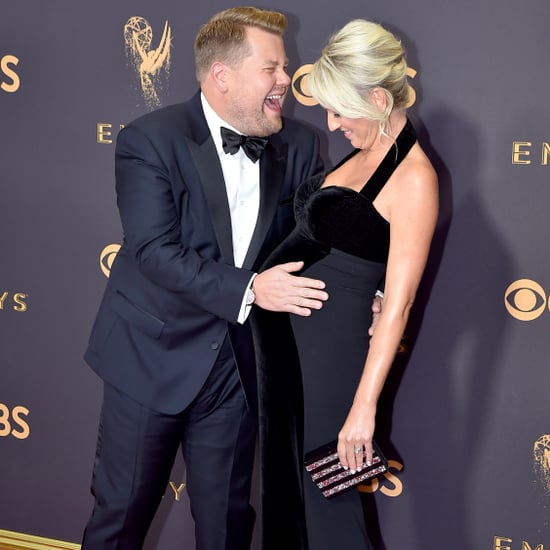 James Corden and Julia Carey at the 2017 Emmys