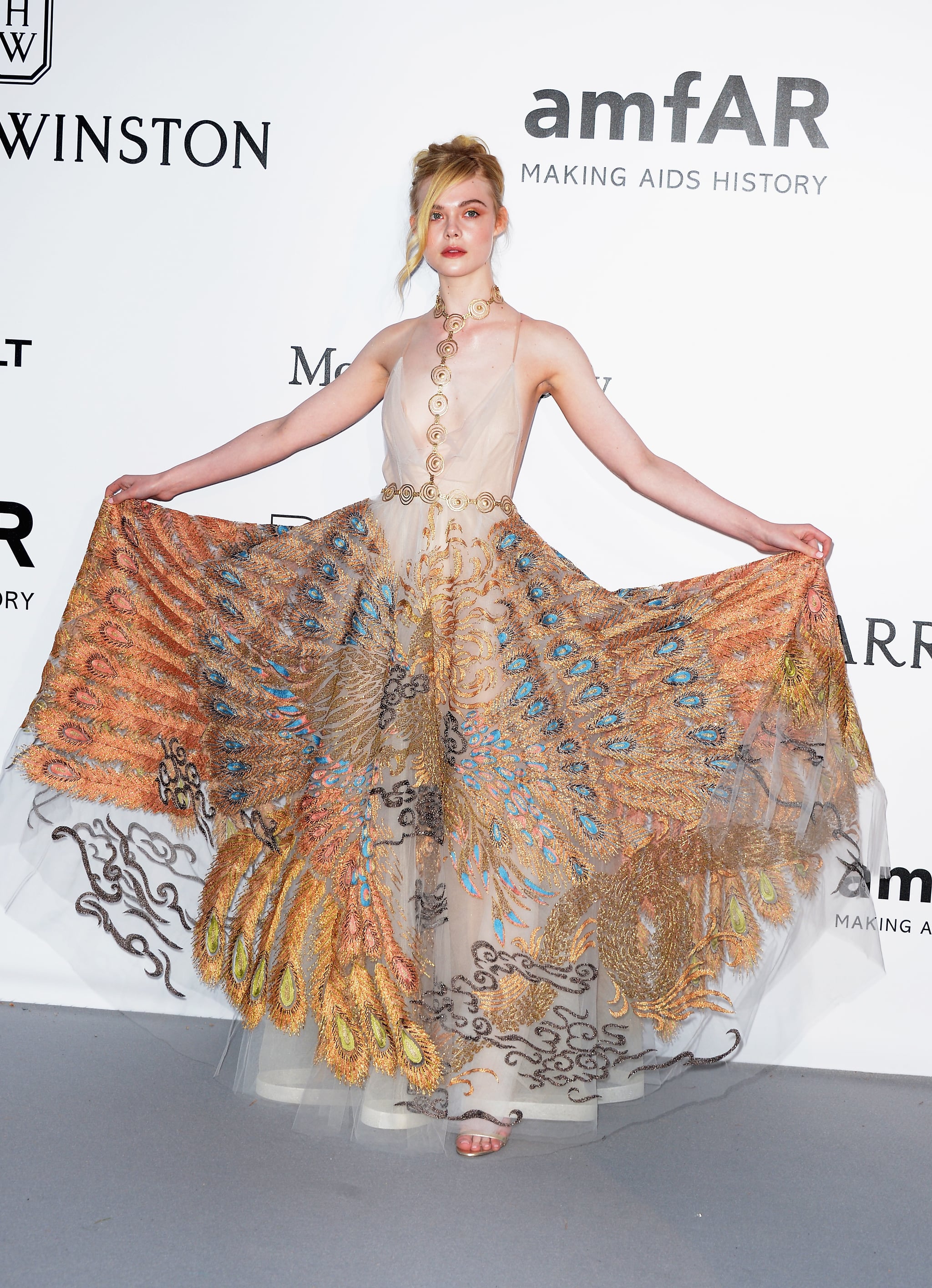 Elle Fanning's Dress amfAR Gala Cannes 2016 Fashion