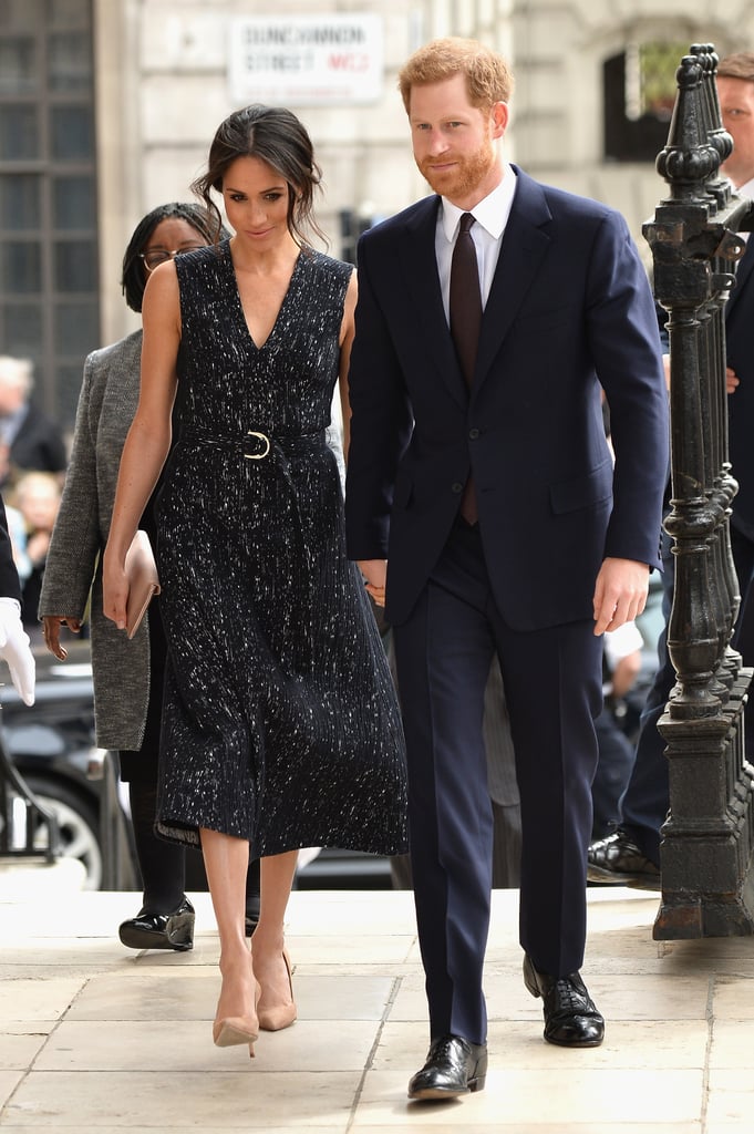 Meghan in Hugo Boss, April 2018