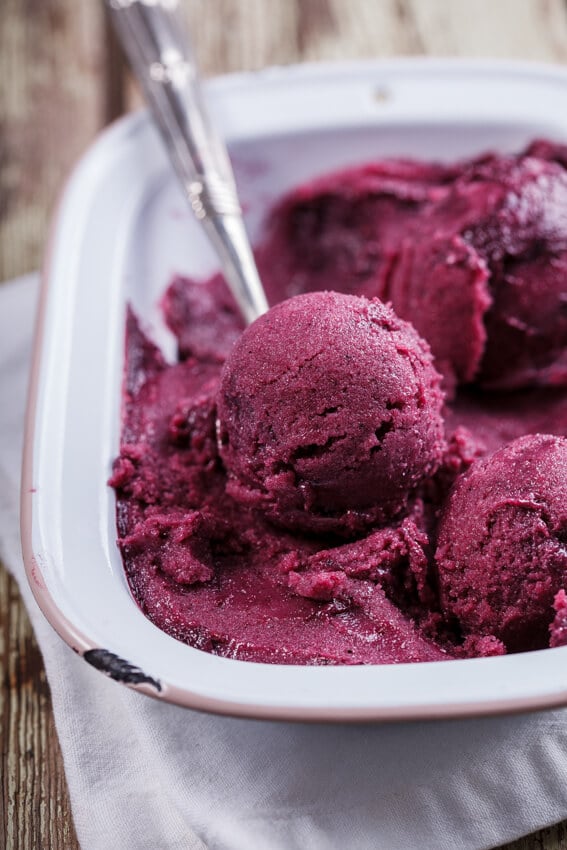 No-Churn Berry Smoothie Ice Cream