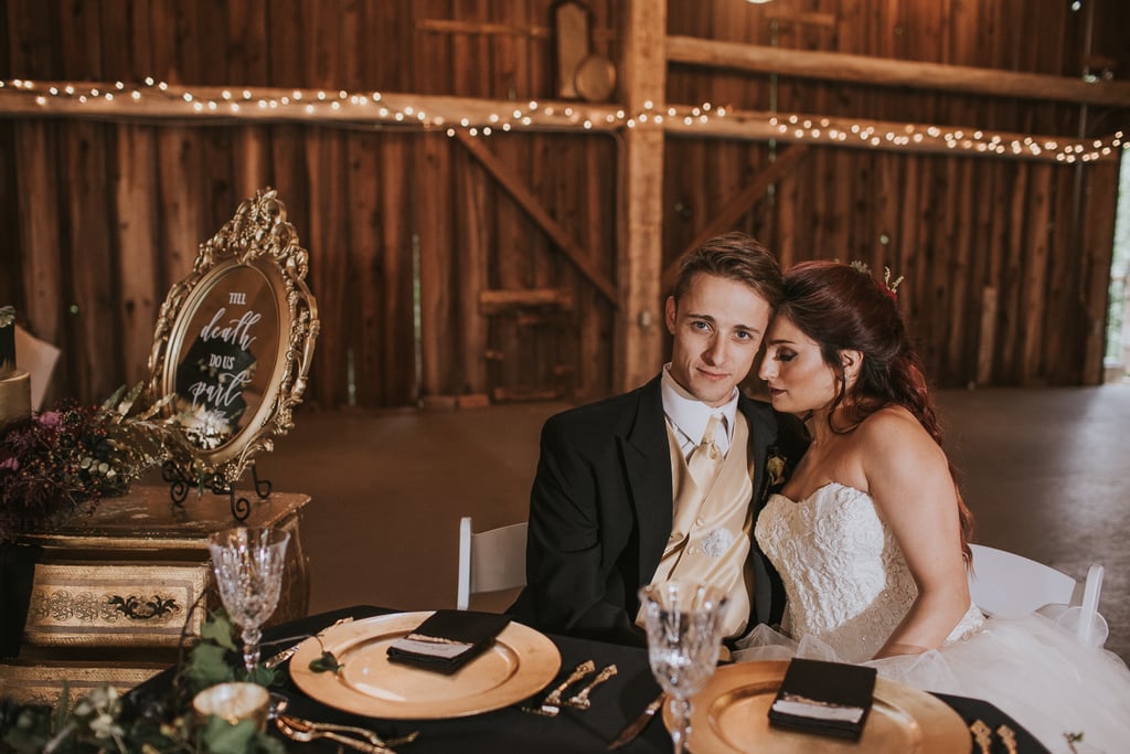 Black and Gold Halloween Wedding