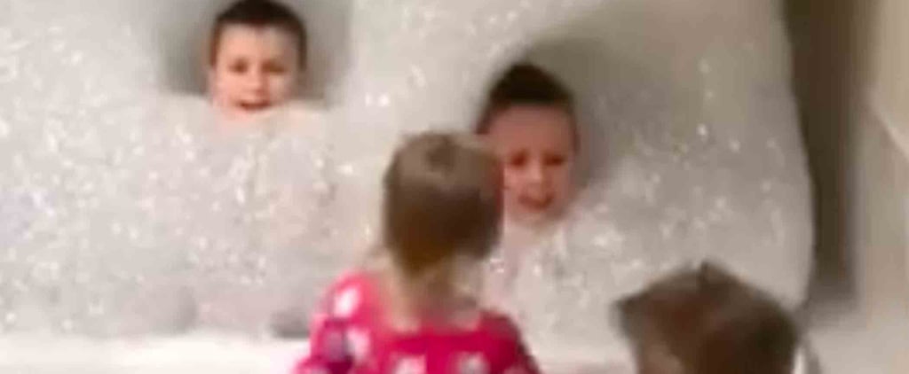 Dad Makes Giant Bath For His Kids